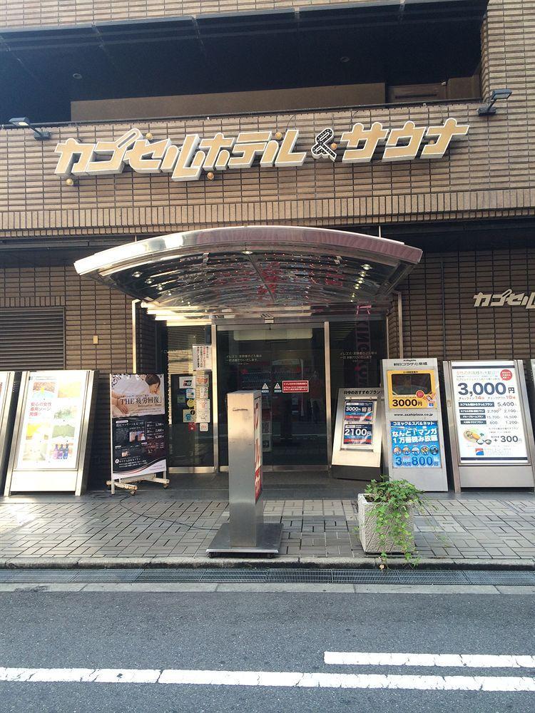 Capsule Hotel Asahi Plaza Shinsaibashi Osaka Exteriör bild