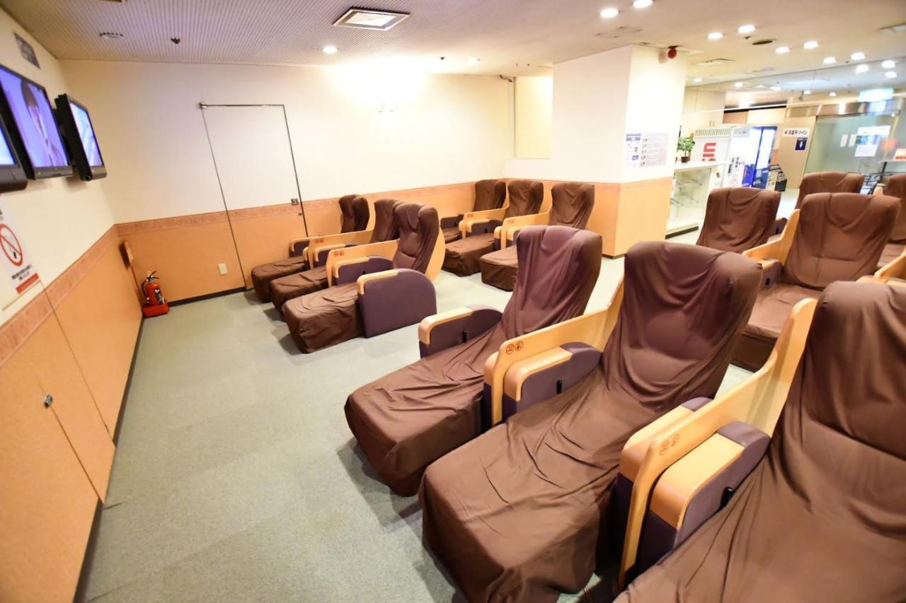 Capsule Hotel Asahi Plaza Shinsaibashi Osaka Exteriör bild